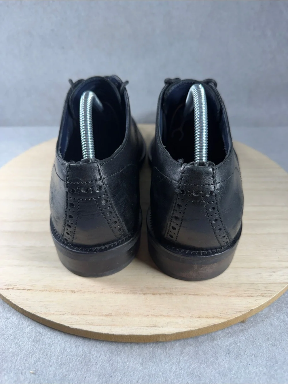 Cole Haan Men’s 10 M Black Leather Wingtip Derby Oxford Dress Shoes Brogue